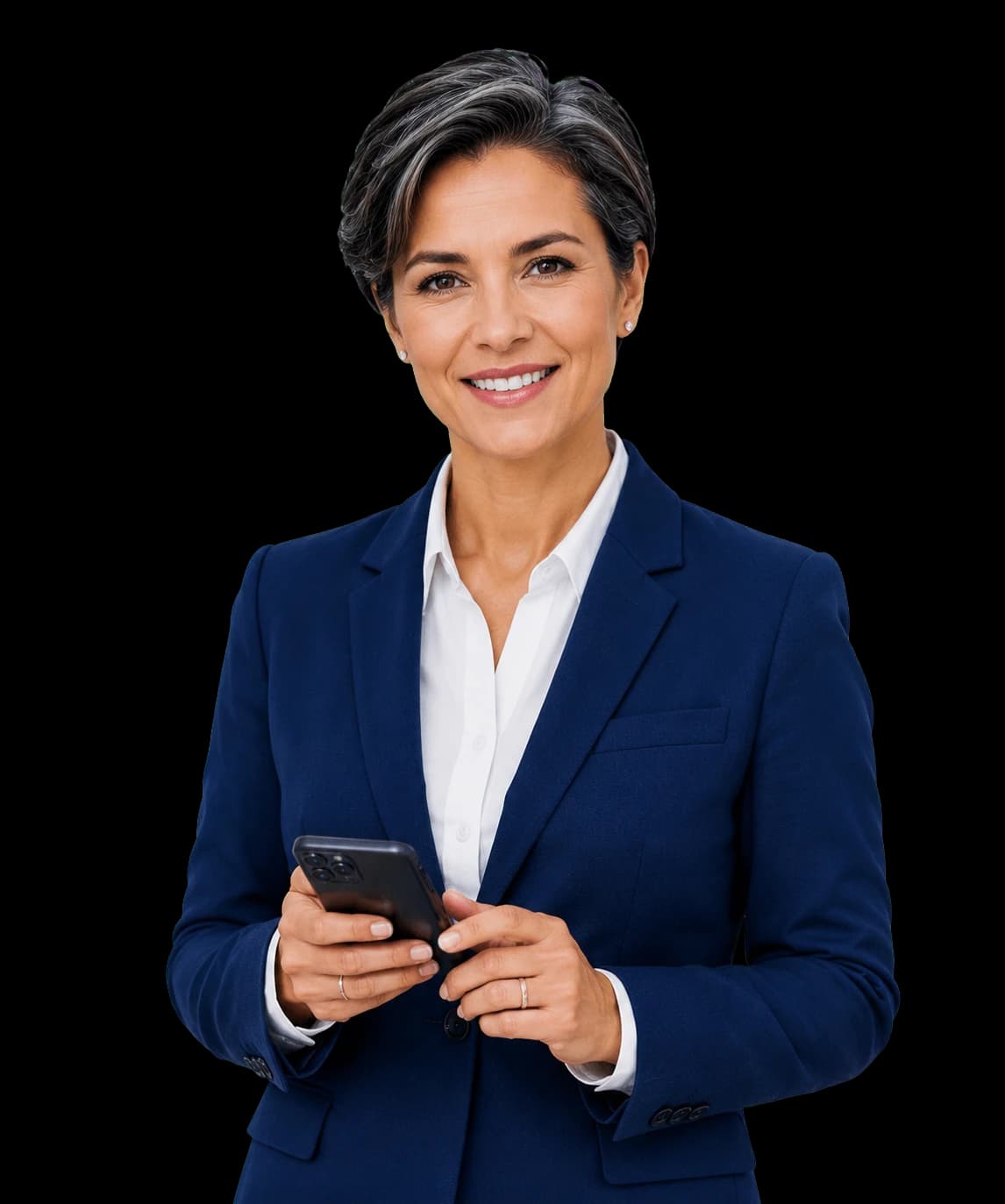 Travel operations professional using a phone